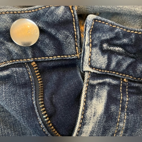 American Eagle AE Outfitters super stretch jegging crop denim jeans SZ 4 regular - Picture 4 of 8